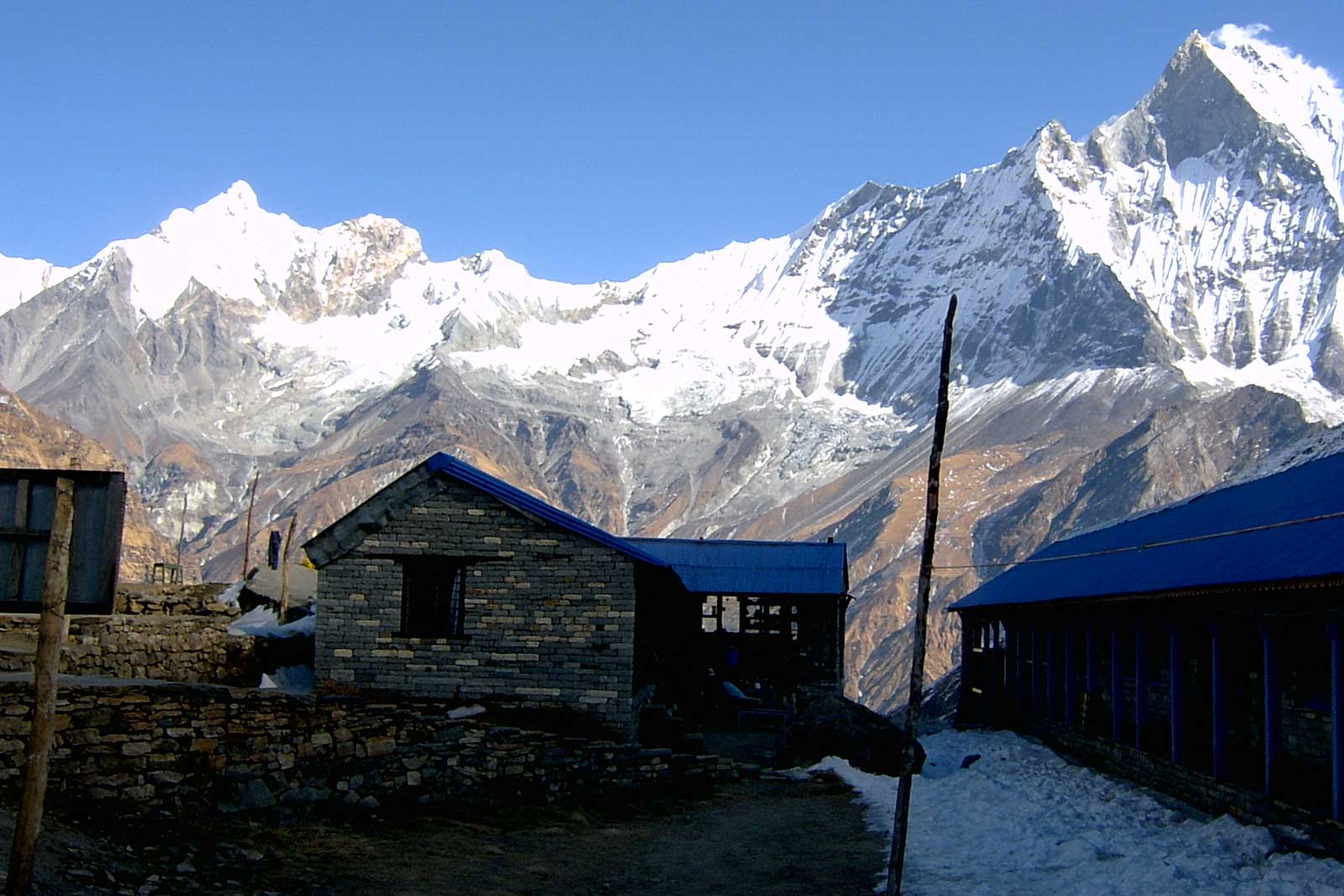 A trekking group in the Annapurna sanctuary